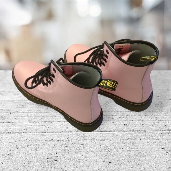 Dr  Martens pink combat boots size 9 - Picture 11 of 15